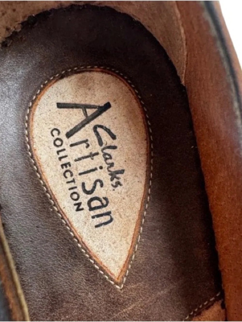 Clark’s Artisan Collection Brown Leather Mary Jane Wedge Classic Comfort